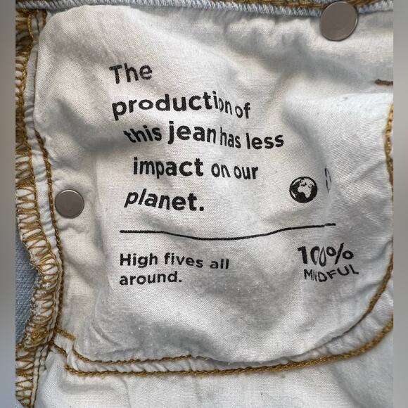 Pacsun Eco Hopper Patch Blue Mom High Rise Jeans Women’s Size 24 - Picture 6 of 15